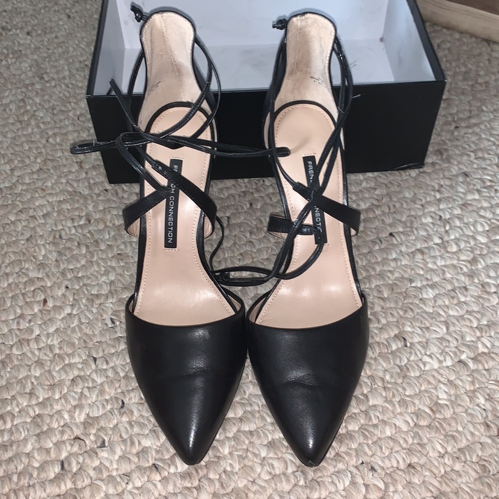 French connection lace up heels